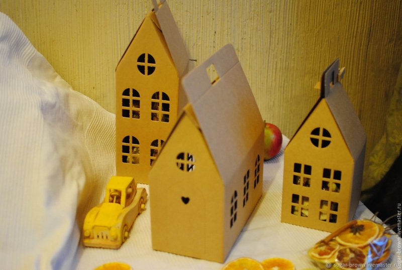 Домики из коробочек