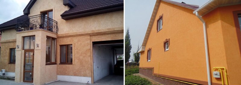 Коттеджи Отделанные короедом