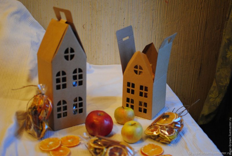 Домики из коробочек