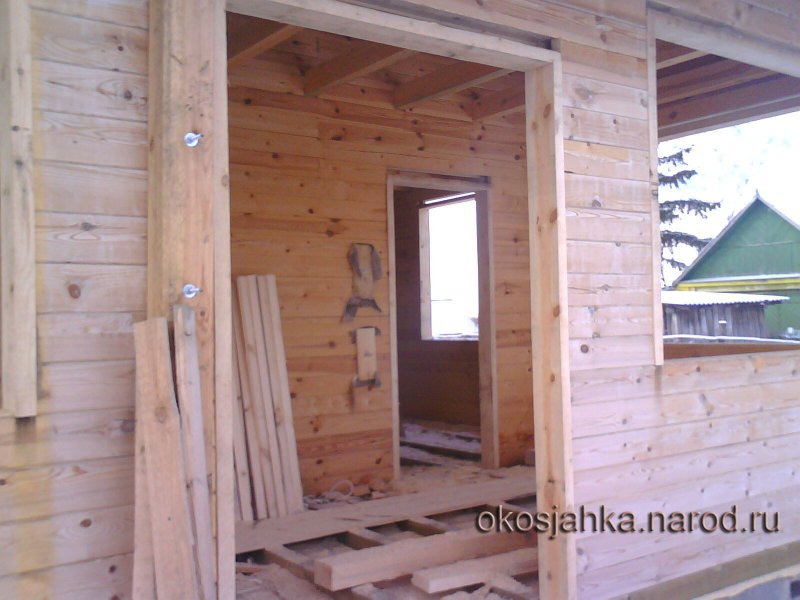 Окосячка стена брус 100х100