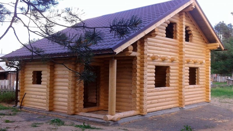 Срубы домов +из оцилиндрованного бревна