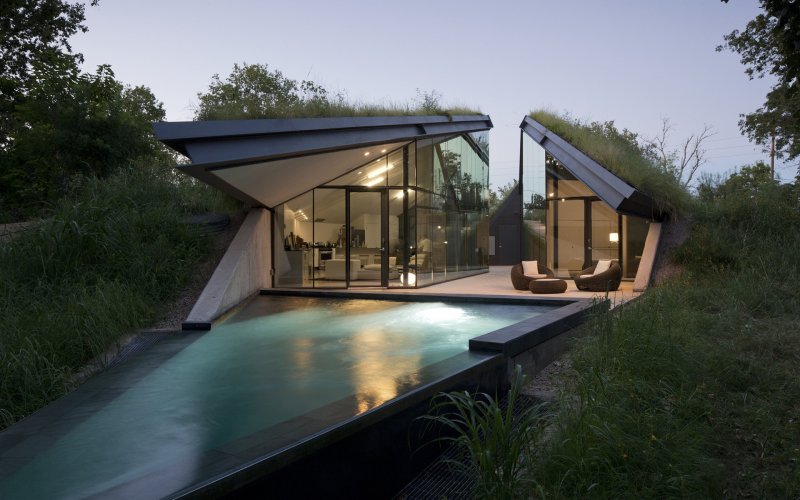 Edgeland House дом под землей