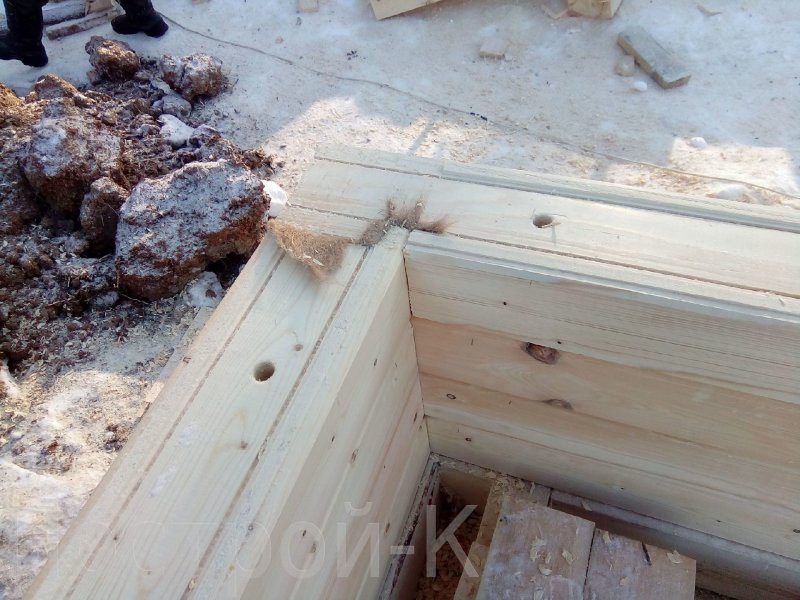 Замок бруса 100х150 теплый угол