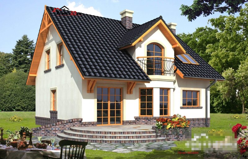 Красивые крыши домов с мансардой