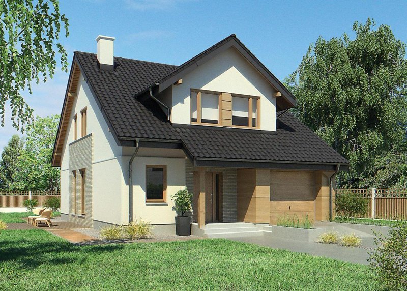 Дом с мансардой 110 кв м
