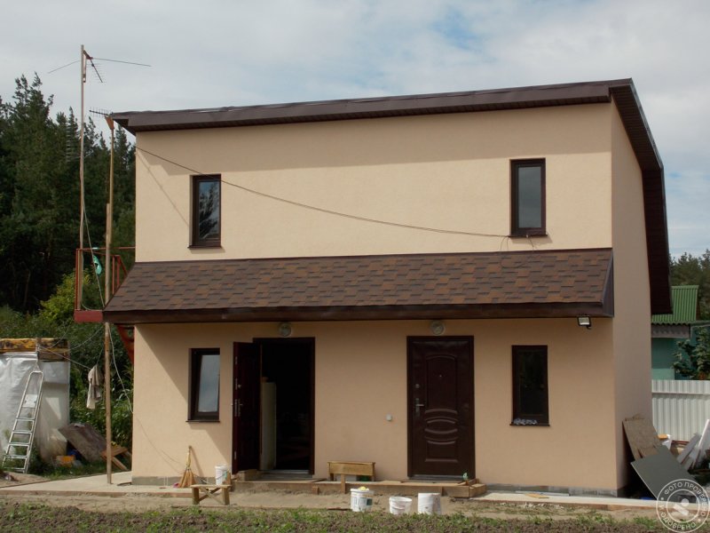 Мокрая штукатурка фасада