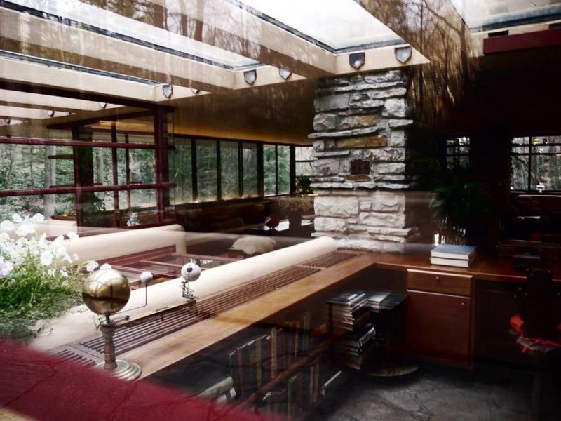 Фрэнк Ллойд Пенсильвания «Fallingwater» интерьер