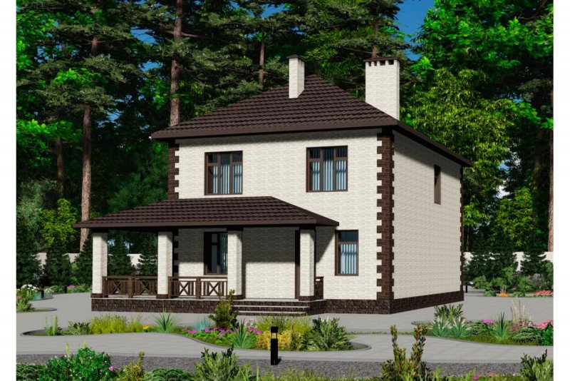 Дома с двухскатной крышей двухэтажные