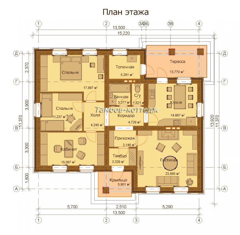 Лучшие планировки одноэтажных домов