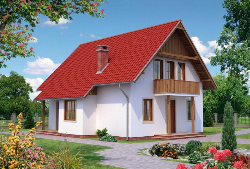 Мансардные дома из кирпича