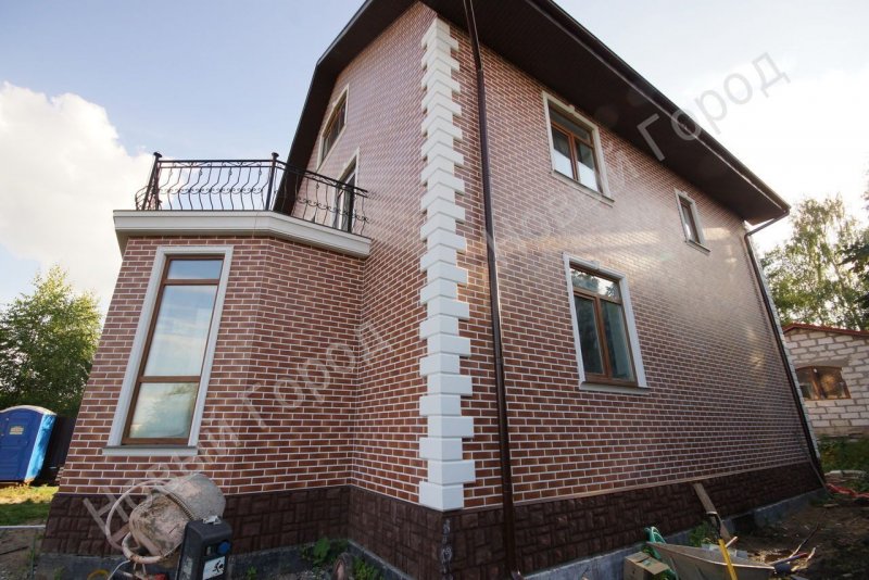 Фасад штукатурка и клинкерная плитка