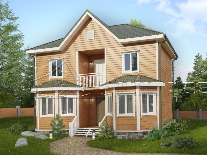 Каркасный дом 10х10 двухэтажный
