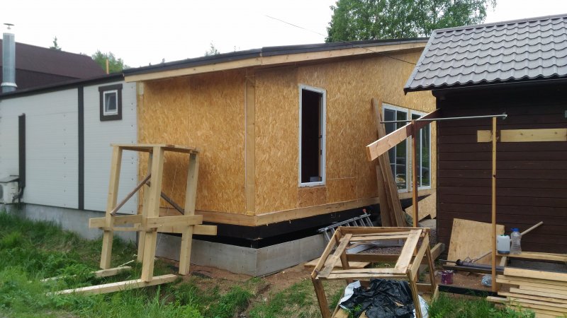 Пристройка к дому из СИП панелей
