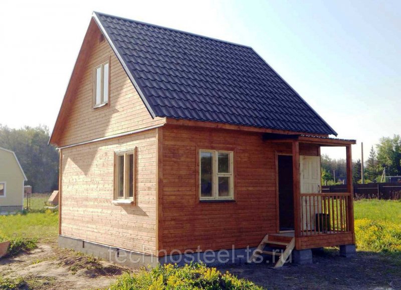 Каркасный дом кедр 6x8