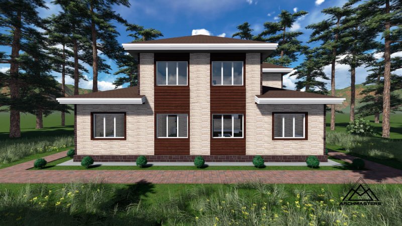 Каркасный дом дуплекс на две семьи