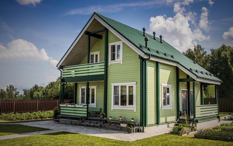 Tikkurila зеленый имитация бруса