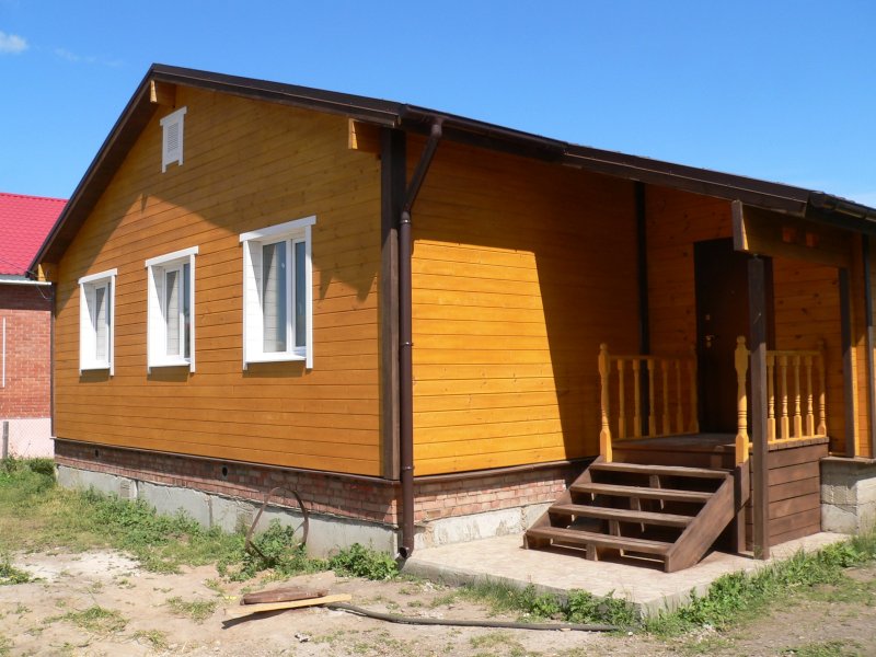 Покрасить фасад бани