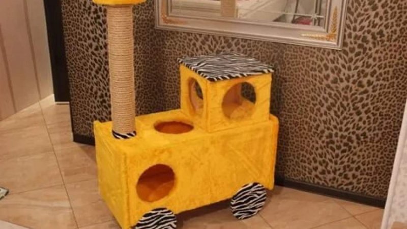 Кошачий дом из оргалита
