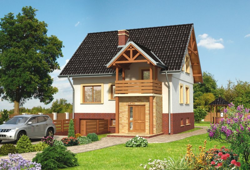 Компактный дом с гаражом