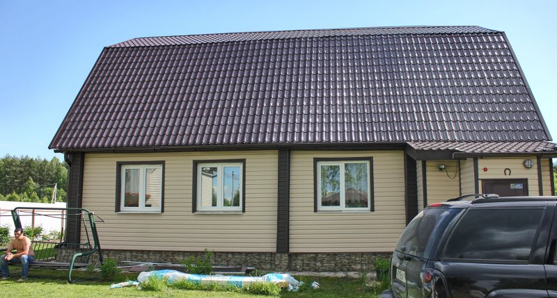 Сайдинг Текос бургунд