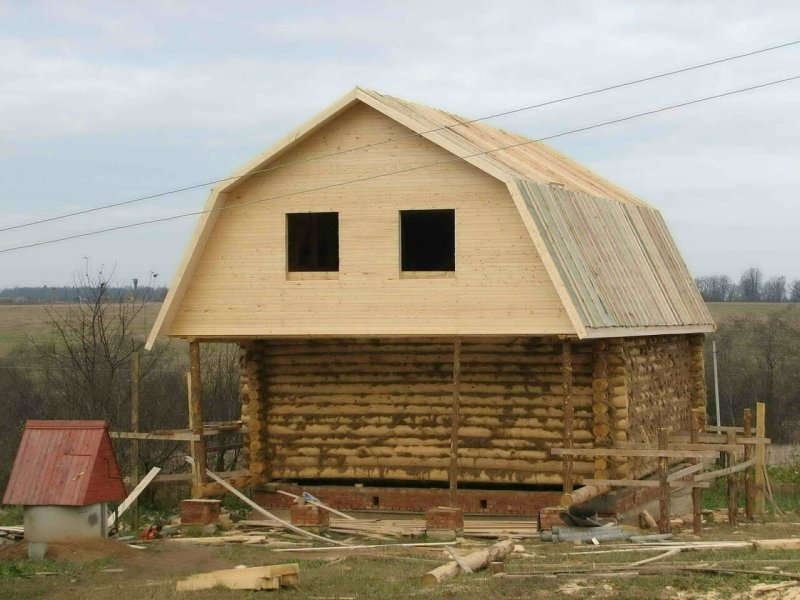 Ломаная крыша минимальные откосы