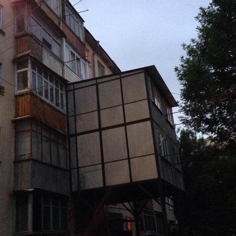 Пристройка балкона на первом