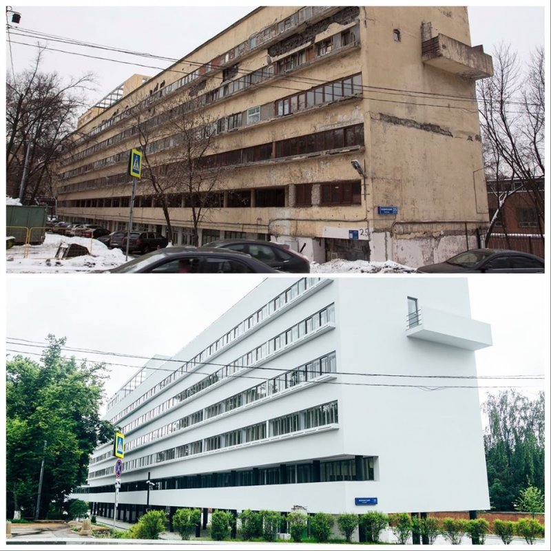 Дом Наркомфина на Новинском бульваре Гинзбург