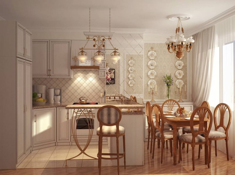 Люстры в стиле Прованс для кухни