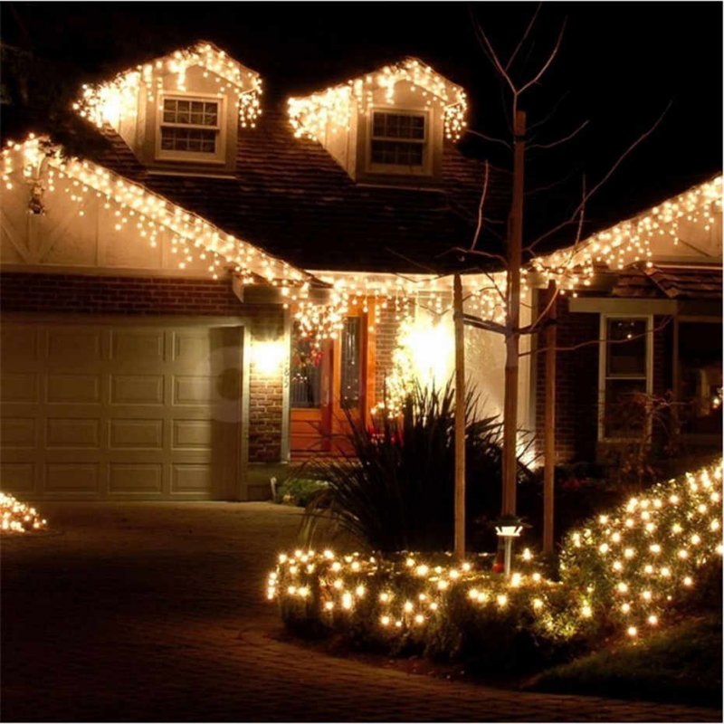 Гирлянда, cl22 гирлянда - бахрома, 200 led 2700k, ip44 4,5м + 3м