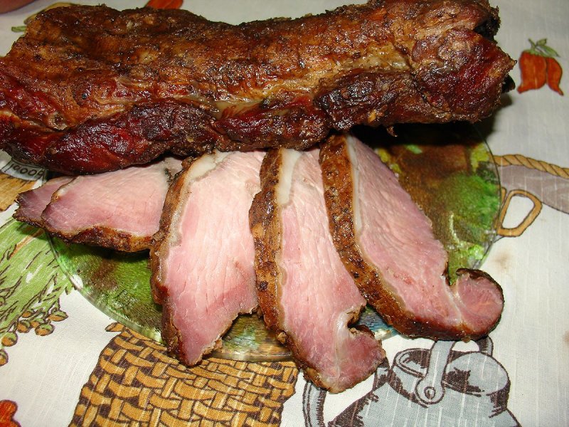 Мясо горячего копчения