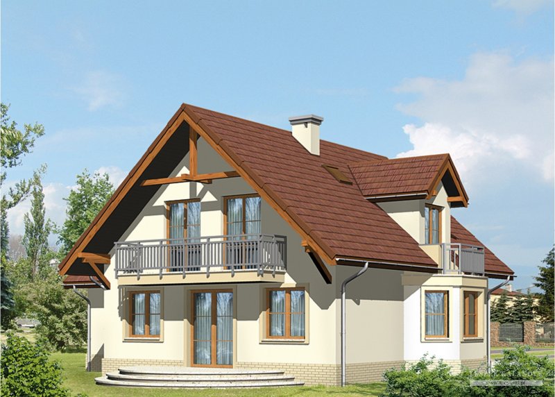 Дом с мансардной крышей
