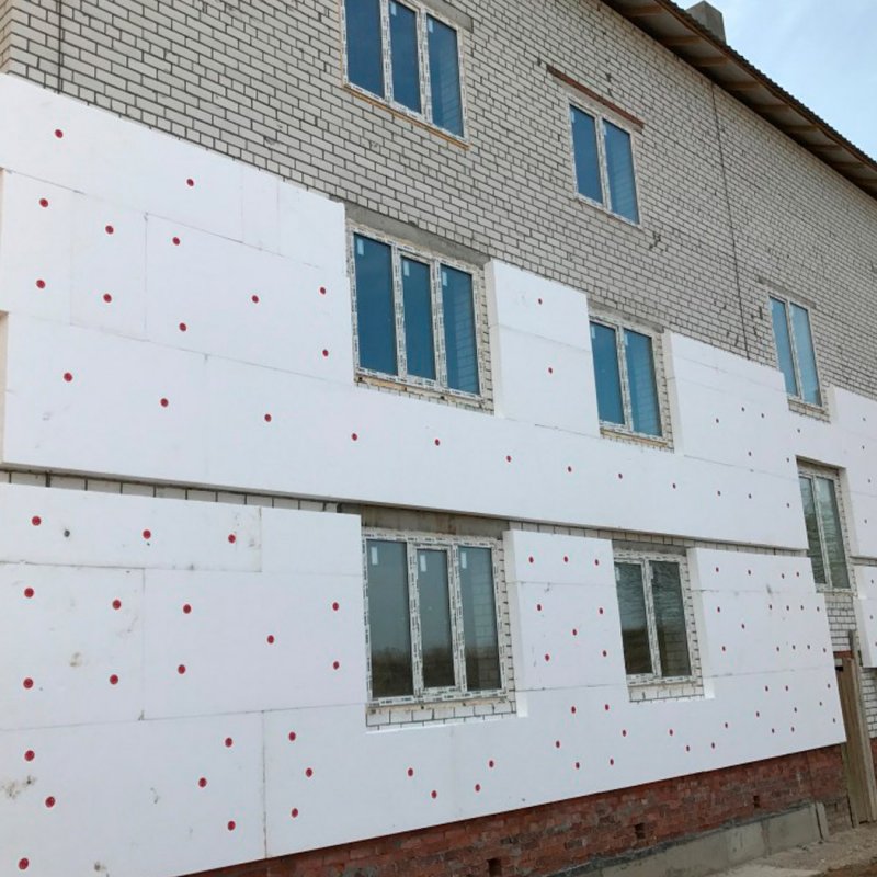 Утепление фасада пенопластом
