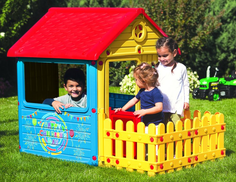Домик Mochtoys садовый с забором 10498