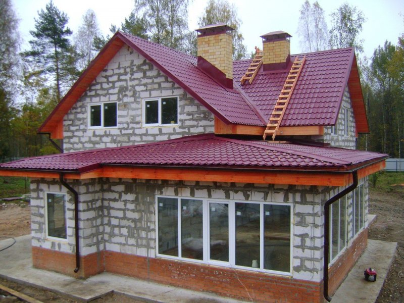Веранда из пеноблоков