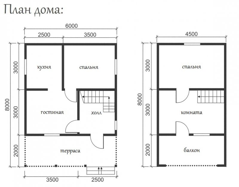 Планировка дома 6000 м2