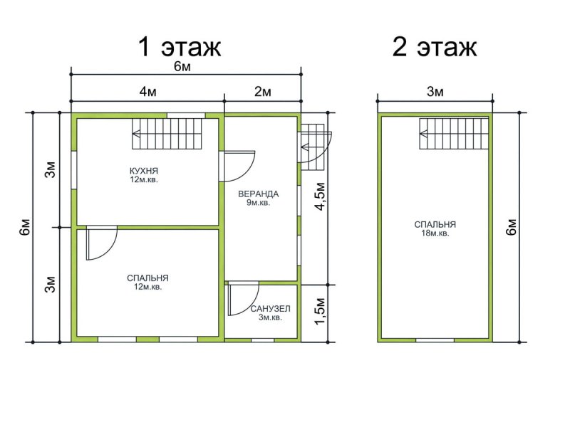 Дом каркасный 6х6 планировка туалета
