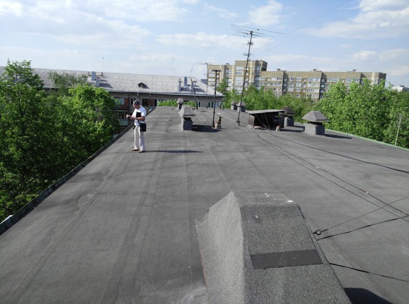 Вид с крыши 5 этажки