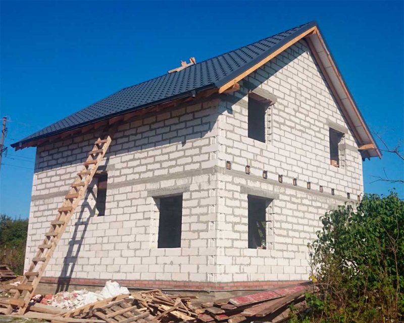 Дом с пеноблока