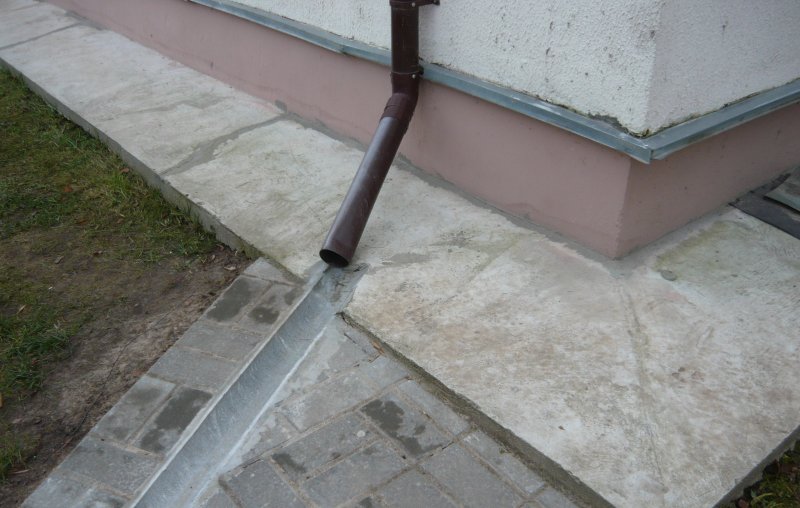 Отвод воды от отмостки