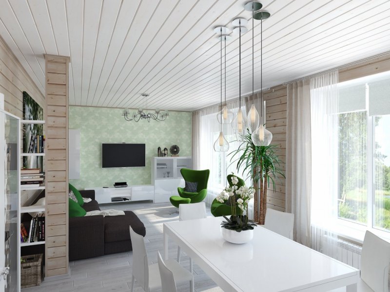 Tikkurila зеленый имитация бруса