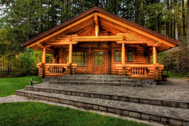 Красивые деревянные бани