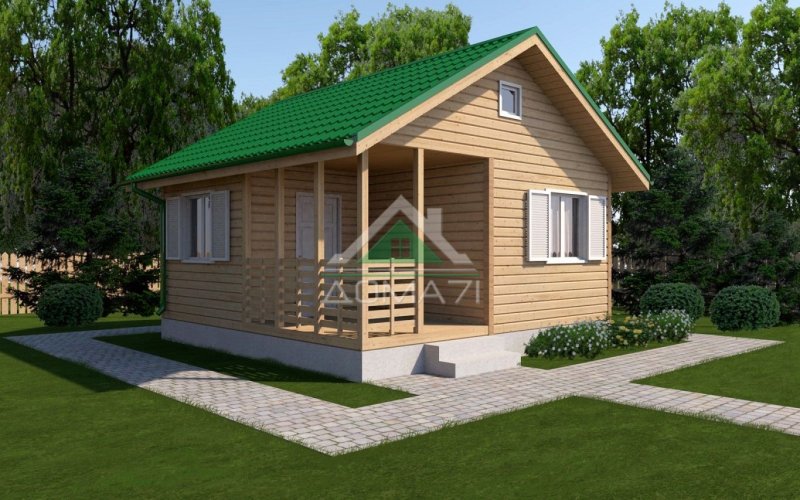 Дачный домик 6х6 одноэтажный каркасный проекты