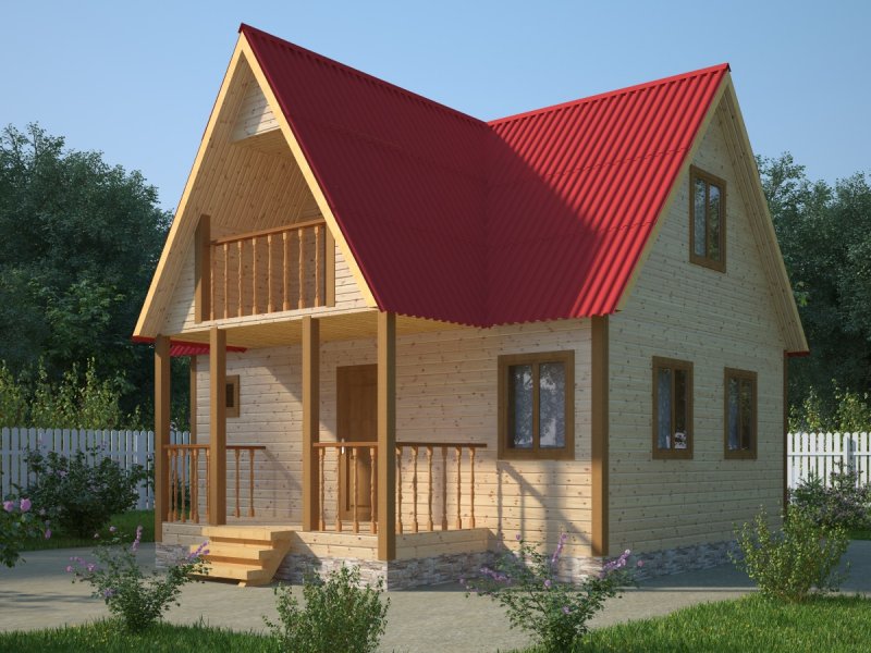 Дачный домик с мансандрой