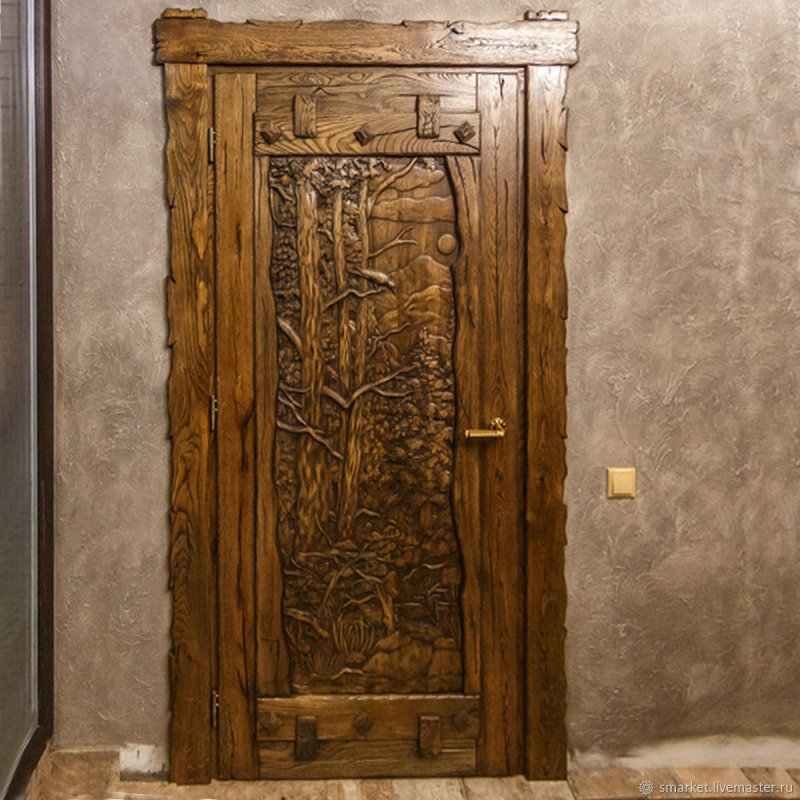 Дверь дубовая входная под старину