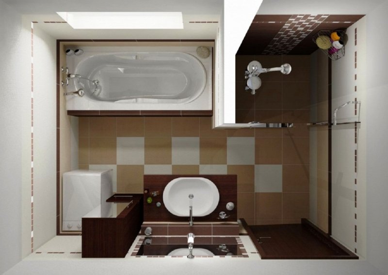 Планировка ванной комнаты 9м2