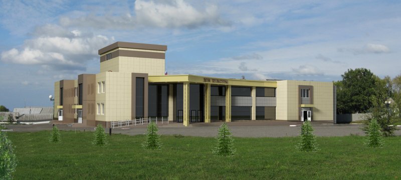 Современный фасад дома культуры