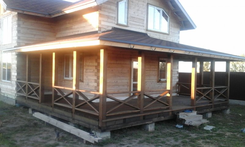 Пристрой к дому веранда