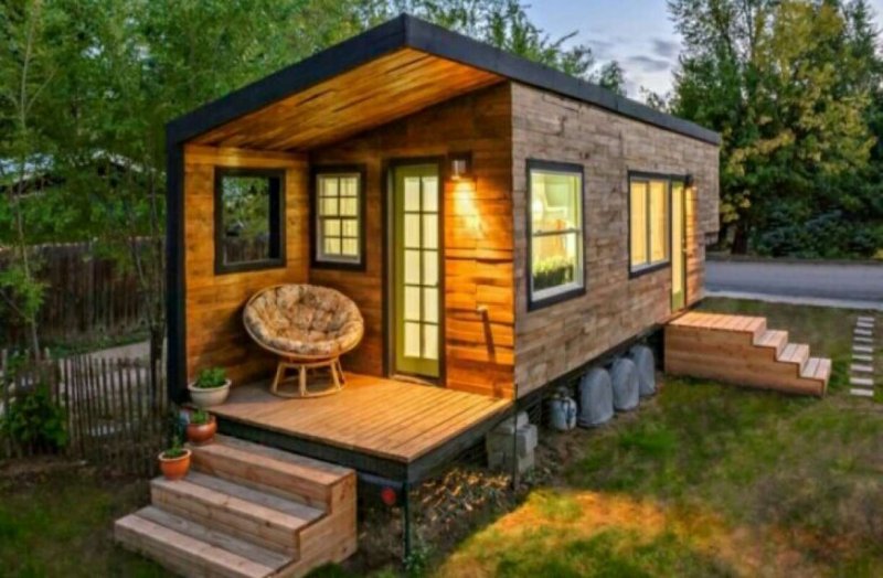 Tiny House с односкатной крышей