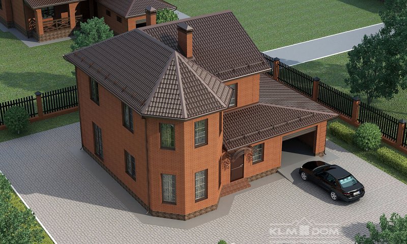 Двухэтажные кирпичные дома с гаражом