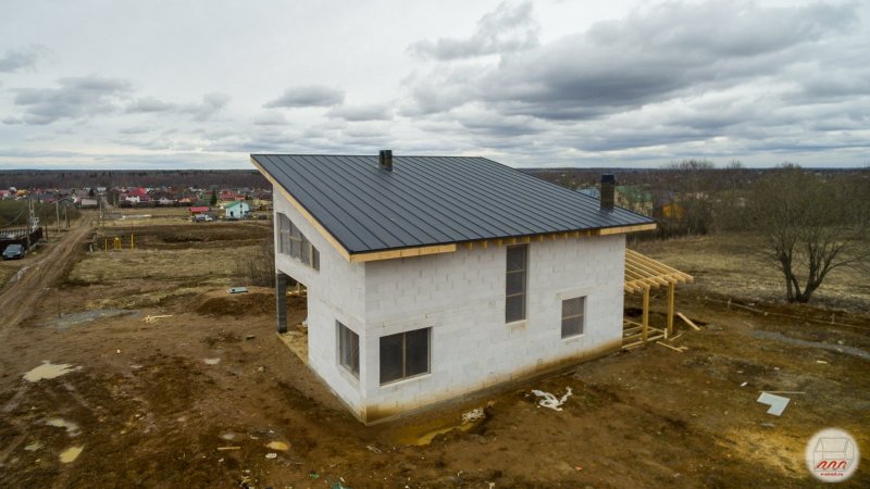 Кровля в доме из газобетона